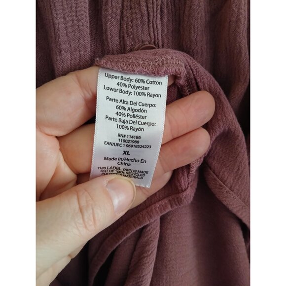 Frye Womens XL Button Front Midi Dress Pockets Mauve Cottagecore Casual Bohemian - Picture 7 of 8